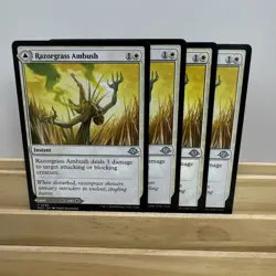 x4 Razorgrass Ambush Razorgrass Field NM/Mint #238 Playset MTG MH3 - Image 1