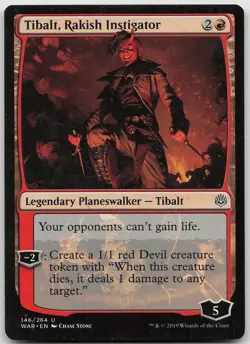 Tibalt, Rakish Instigator Uncommon War of the Spark LP MTG - Image 1