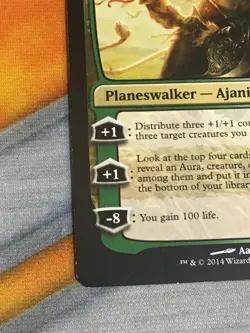 D1196 MAGIC GATHERING JOURNEY INTO NYX AJANI MENTOR OF HEROES #145 MP M MTG - Image 4