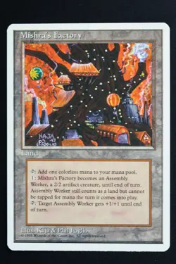 MTG Mishra's Factory 4th Edition Magic MP - Image 1