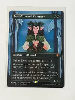 Leaf-Crowned Visionary BORDERLESS Special Guests Lorwyn Eclipsed - MTG 140 LC1 - Image 1