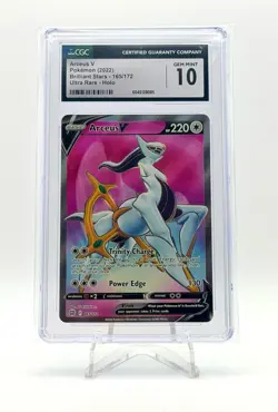 2022 POKEMON BRILLIANT STARS ULTRA RARE ARCEUS V 165/172 CGC 10 - Image 1
