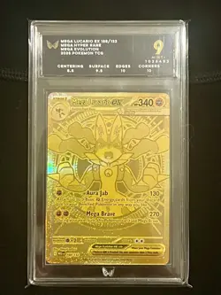 Mega Lucario ex (188/132) Hyper Rare Gold - Pokemon Mega Evolution TCG Mint - Image 2