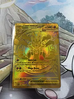 Mega Lucario ex (188/132) Hyper Rare Gold - Pokemon Mega Evolution TCG Mint - Image 1