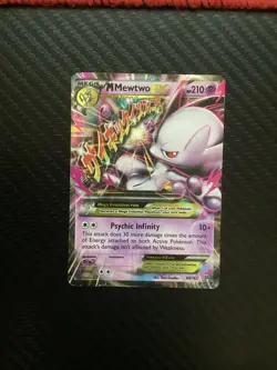 ULTRA RARE Mega M Mewtwo EX 64/162 XY Breakthrough Pokemon TCG Holo Foil - MP - Image 1