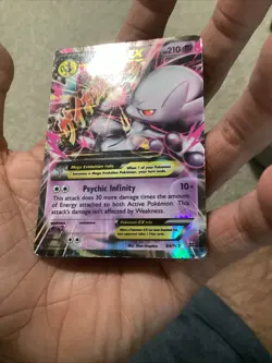 ULTRA RARE Mega M Mewtwo EX 64/162 XY Breakthrough Pokemon TCG Holo Foil - MP - Image 3