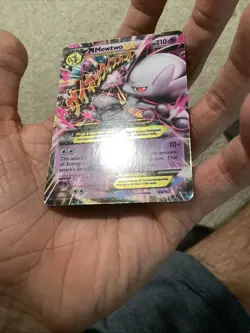ULTRA RARE Mega M Mewtwo EX 64/162 XY Breakthrough Pokemon TCG Holo Foil - MP - Image 4
