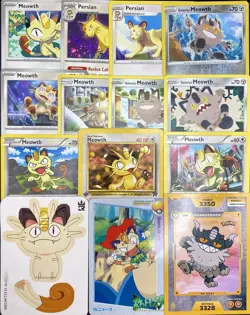 14x Pokemon Cards Meowth Persian Lot - XY Holo Rare Vintage Bandai Carddass TCG - Image 1
