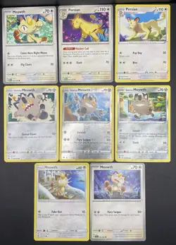 14x Pokemon Cards Meowth Persian Lot - XY Holo Rare Vintage Bandai Carddass TCG - Image 2