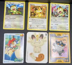 14x Pokemon Cards Meowth Persian Lot - XY Holo Rare Vintage Bandai Carddass TCG - Image 4