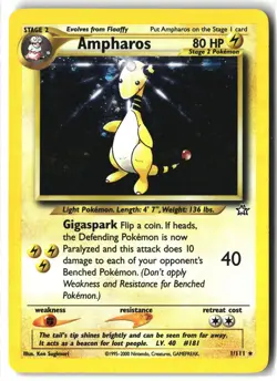 Ampharos ⭐ 1/111 Holo Rare Neo Genesis 2000 Pokemon NM/LP - Image 1