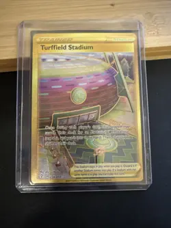 Pokemon Turffield Stadium 234/203 Evolving Skies Gold Secret Rare Holo NM - Image 1