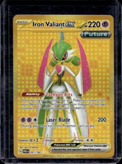 2023 Pokemon SV Paradox Rift PAR EN Iron Valiant ex #261/182 - Image 1
