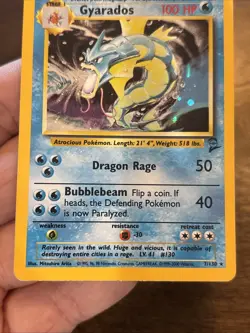 Pokemon Card Gyarados Base Set 2 Holo Rare WOTC Vintage 7/130 old school TCG - Image 4