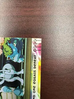 Round One Equals Defeat #26 Topps Pokemon Movie Mewtwo Strikes Back LP Blue Logo - Image 4