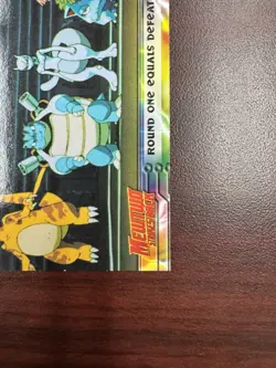 Round One Equals Defeat #26 Topps Pokemon Movie Mewtwo Strikes Back LP Blue Logo - Image 5