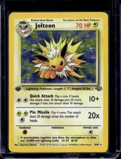 1999 Pokemon Jungle 1st Edition Jolteon #4/64 - Image 1
