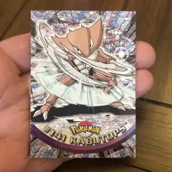 2000 Topps Pokemon TV Animation Ed Series 3 Non Holo #141 Kabutops Blue Logo - Image 4