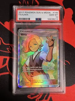 2017 Pokemon Sun & Moon Ilima Full Art Trainer 146/149 PSA 10 GEM MINT - Image 1