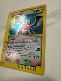 Pokemon Crystal Crobat Reverse Holo E Reader Card 147/144 Skyridge - Image 3