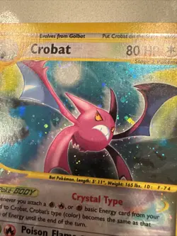 Pokemon Crystal Crobat Reverse Holo E Reader Card 147/144 Skyridge - Image 4
