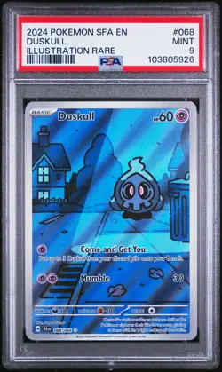 2024 POKEMON SFA EN-SHROUDED FABLE ILLUSTRATION RARE #068 DUSKULL PSA 9 - Image 1