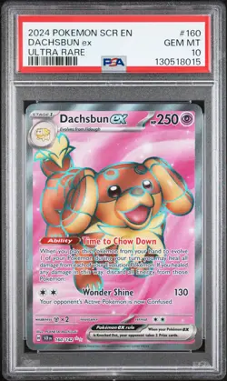 2024 POKEMON SCR EN-STELLAR CROWN ULTRA RARE #160 DACHSBUN EX PSA 10 - Image 1