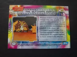 1999 Topps Pokemon the First Movie The Ultimate Match Silver Foil #34 Blue Logo - Image 2