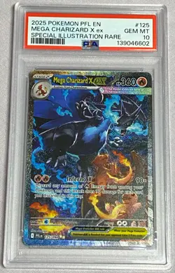 Pokemon 2025 Mega Charizard X ex 125/094 SIR Phantasmal Flames GEM MINT PSA 10 - Image 4