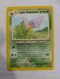 Pokemon TCG Light Venomoth 53/105 Unlimited Neo Destiny NM WOTC VTG - Image 1