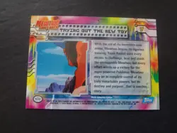 1999 Topps Pokemon the First Movie Trying Out New Toy Silver Foil #7 Blue Logo - Image 2
