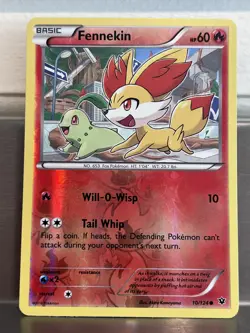 Fennekin (10) 10/124 XY - Fates Collide Common Reverse Holo Pokemon TCG MP - Image 1
