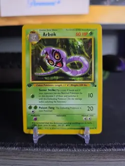 Arbok 31/62 Pokemon TCG WOTC Base Set Fossil Uncommon 1st Edition LP - Image 1