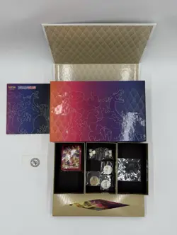 Charizard UPC Pokemon TCG: Sword and Shield Ultra Premium (Empty box) Plus Items - Image 2