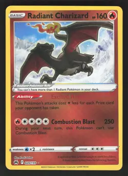 Radiant Charizard 020/159 Pokemon TCG Crown Zenith NM - Image 1
