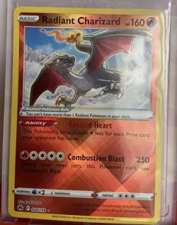 Pokemon Radiant Charizard 020/159 Crown Zenith Holo NM Pack fresh - Image 2