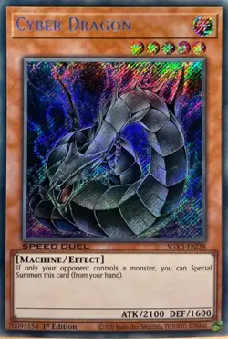 Yugioh Cyber Dragon Secret Rare Speed Duel SGX3 NM - Image 1