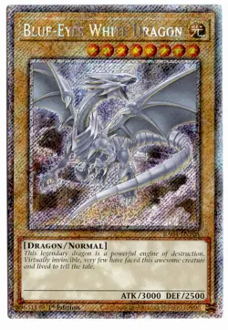 Yu-Gi-Oh! Blue-Eyes White Dragon (8th Art) Platinum Secret Rare RA04-EN108 - Image 1