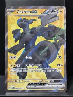 Pokemon Zekrom ex 158/086 Scarlet & Violet Black Bolt Holo Full Art Near Mint - Image 2