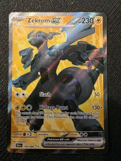 Pokemon TCG Black Bolt Zekrom EX 158/086 Ultra Rare *Near Mint* - Image 1