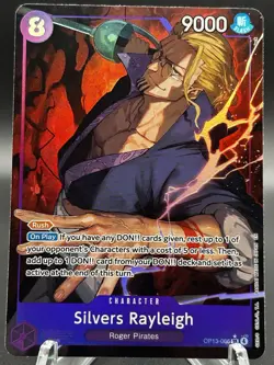 One Piece Carrying On His Will Silvers Rayleigh OP13-066 SR Alt Art English - Image 2