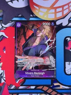One Piece Carrying On His Will Silvers Rayleigh OP13-066 SR Alt Art English - Image 3