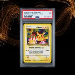 2000 POKEMON PROMO BLACK STAR #24 BIRTHDAY PIKACHU-HOLO PSA 7 📈Fresh Grade - Image 1