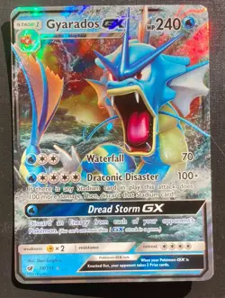 Gyarados GX 18/111 Pokemon Crimson Invasion ultra holo Rare TCG LP - Image 1