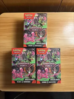 3x Pokemon TCG Shrouded Fable Booster Bundle LOT - Sealed / New - 18 Packs - Image 1
