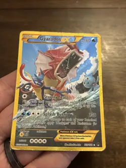 Pokemon TCG Gyarados-EX BREAKPoint 123/122 Holo Secret Rare Fire Card Foil Gold - Image 2