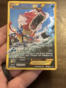 Pokemon TCG Gyarados-EX BREAKPoint 123/122 Holo Secret Rare Fire Card Foil Gold - Image 4