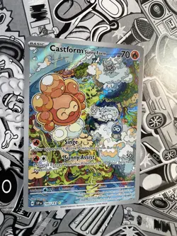Castform Sunny Form 195/191 Pokemon TCG Surging Sparks Illustration Rare English - Image 2