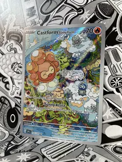 Castform Sunny Form 195/191 Pokemon TCG Surging Sparks Illustration Rare English - Image 3