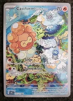Castform Sunny Form 195/191 Illustration Rare Surging Sparks Pokemon TCG Card - Image 1